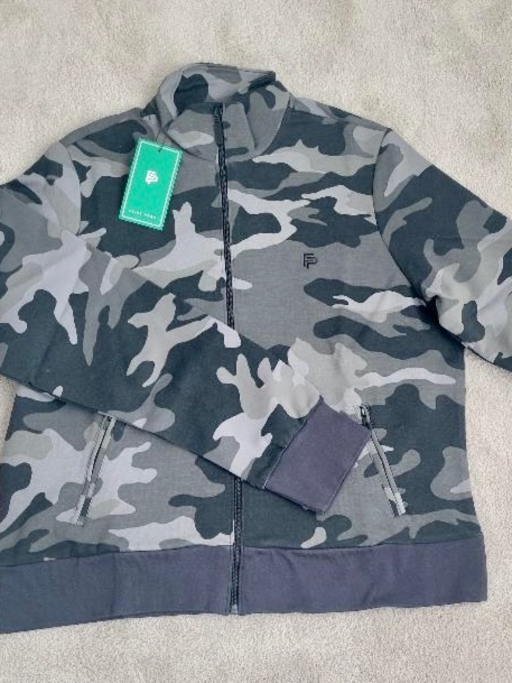 FLINT PARK Women's Court Jacket Size X-Large Black Camo